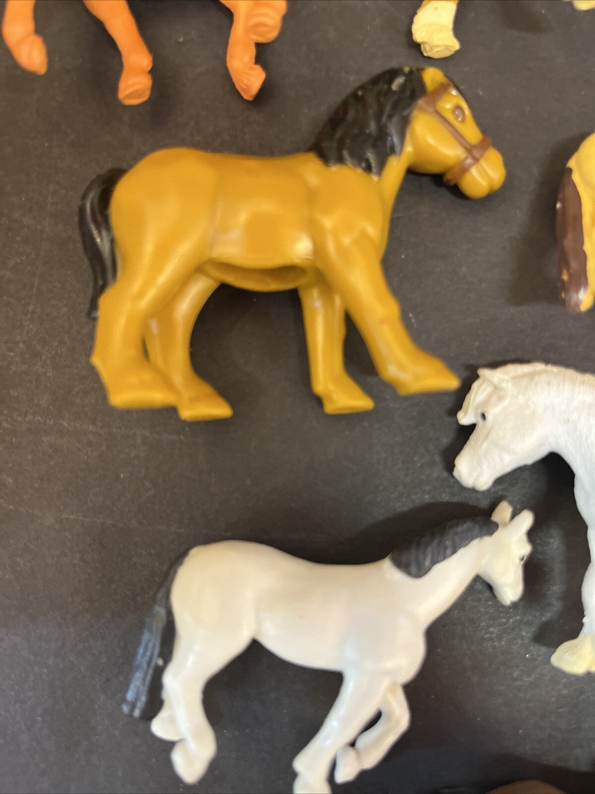 Lot of 18 Vintage Plastic Toy Play Horses
