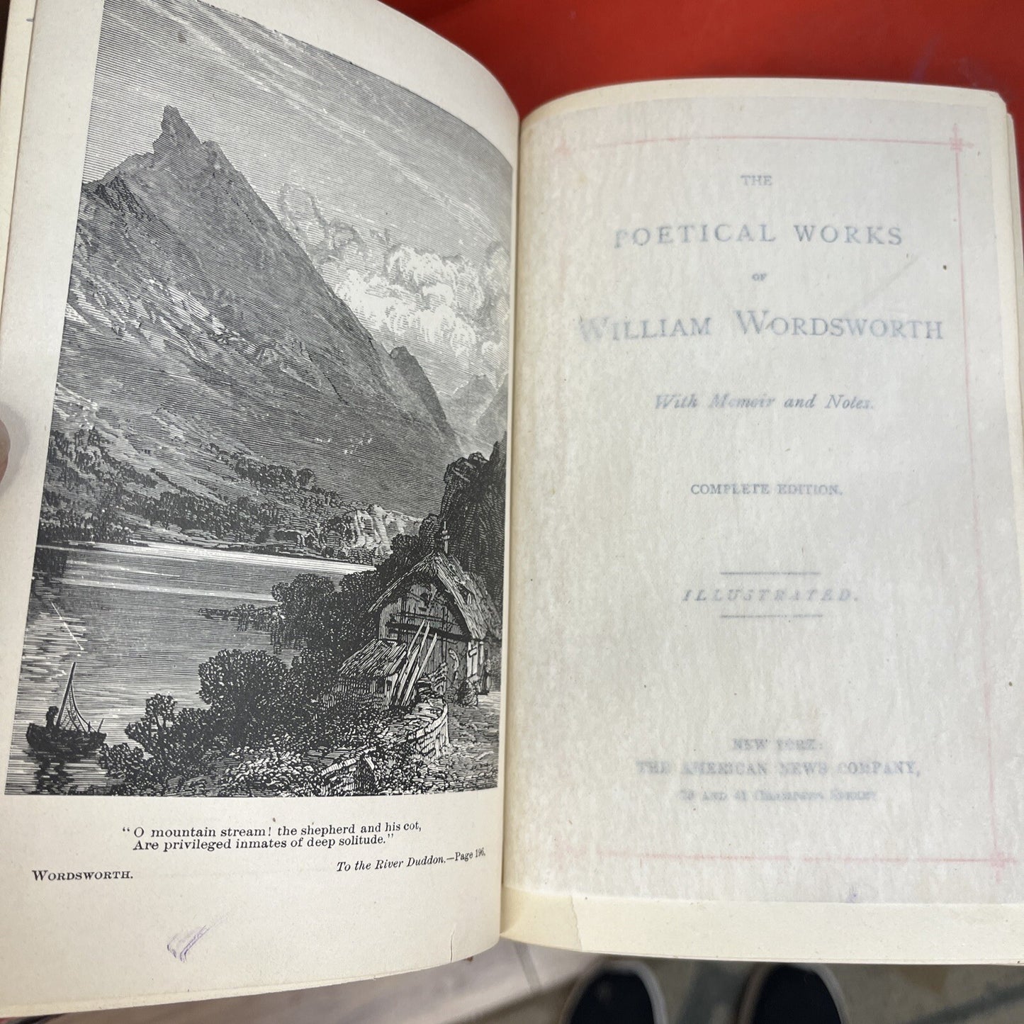 The Poetical Works Of William Wordsworth Complete Excelsior Edition Antique Book