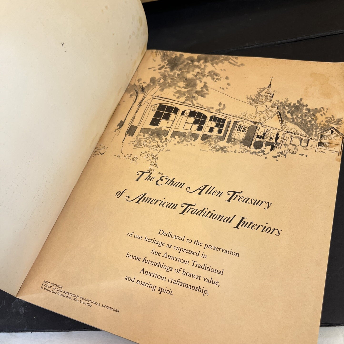 Ethan Allen Treasury of American Traditional Interiors 68th ed. 1959 book.