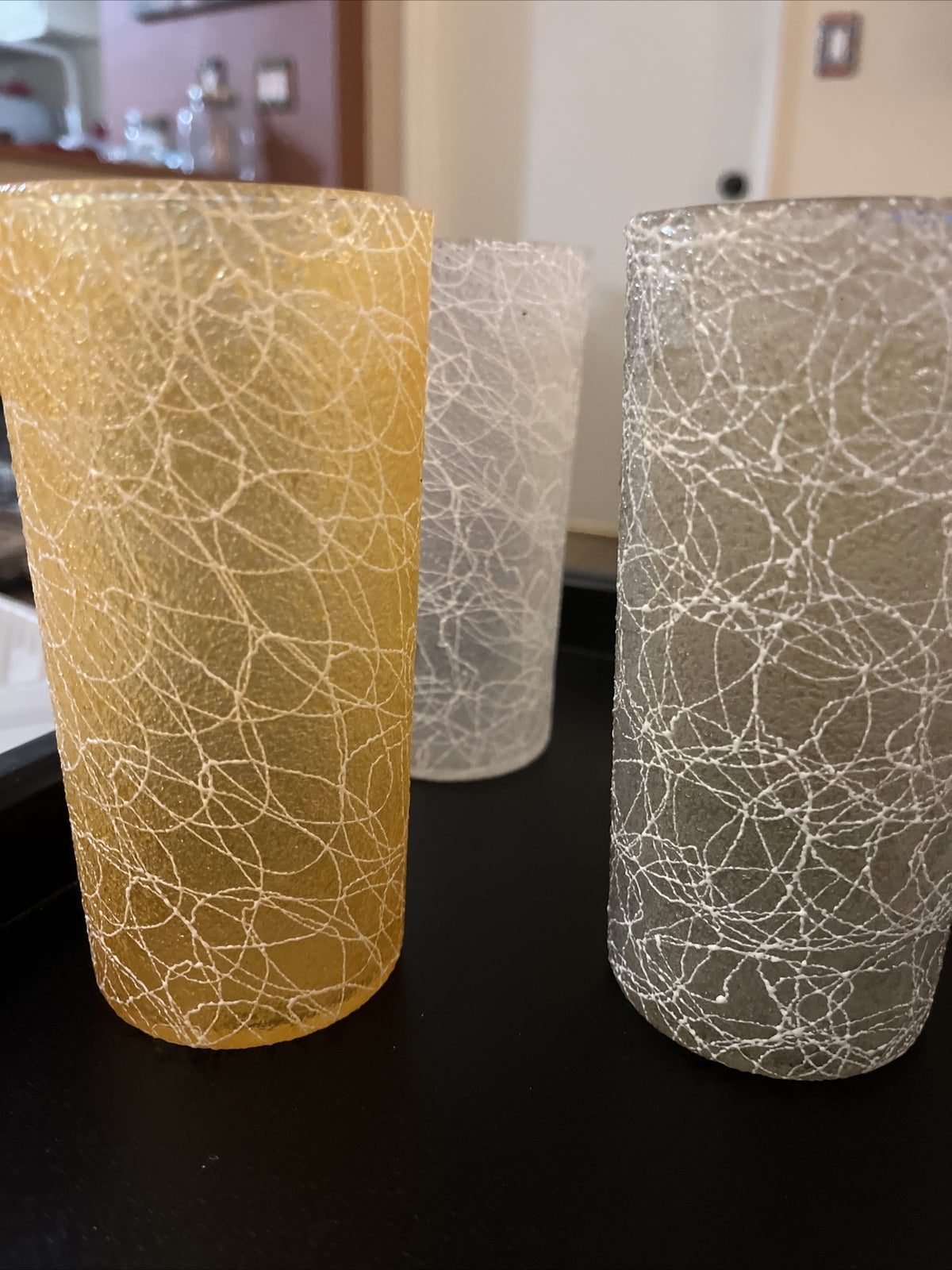 Set of 5 Vintage Spaghetti String MCM Glasses