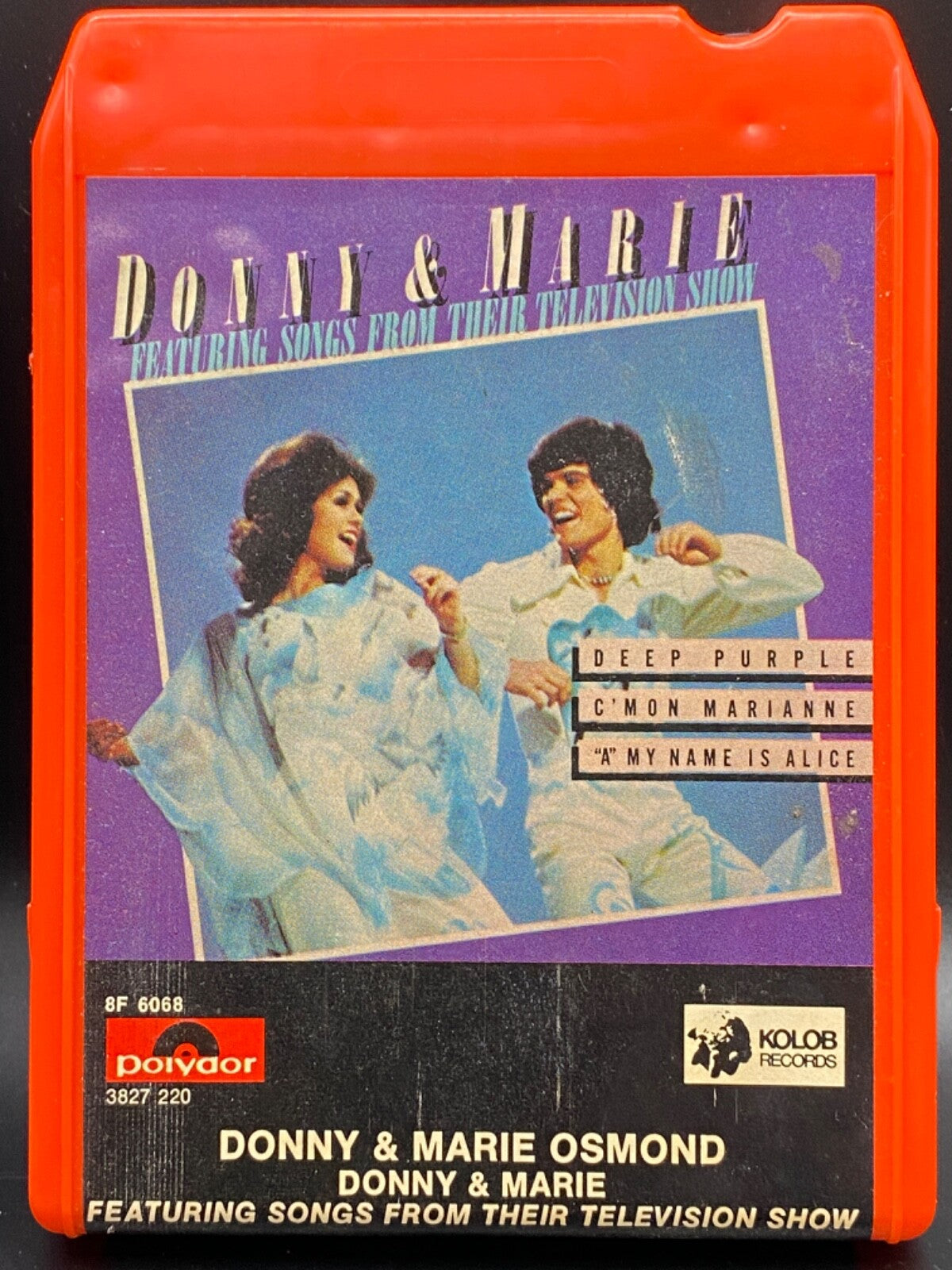 Vintage 8 Track Donny & Marie Osmond Donny & Marie