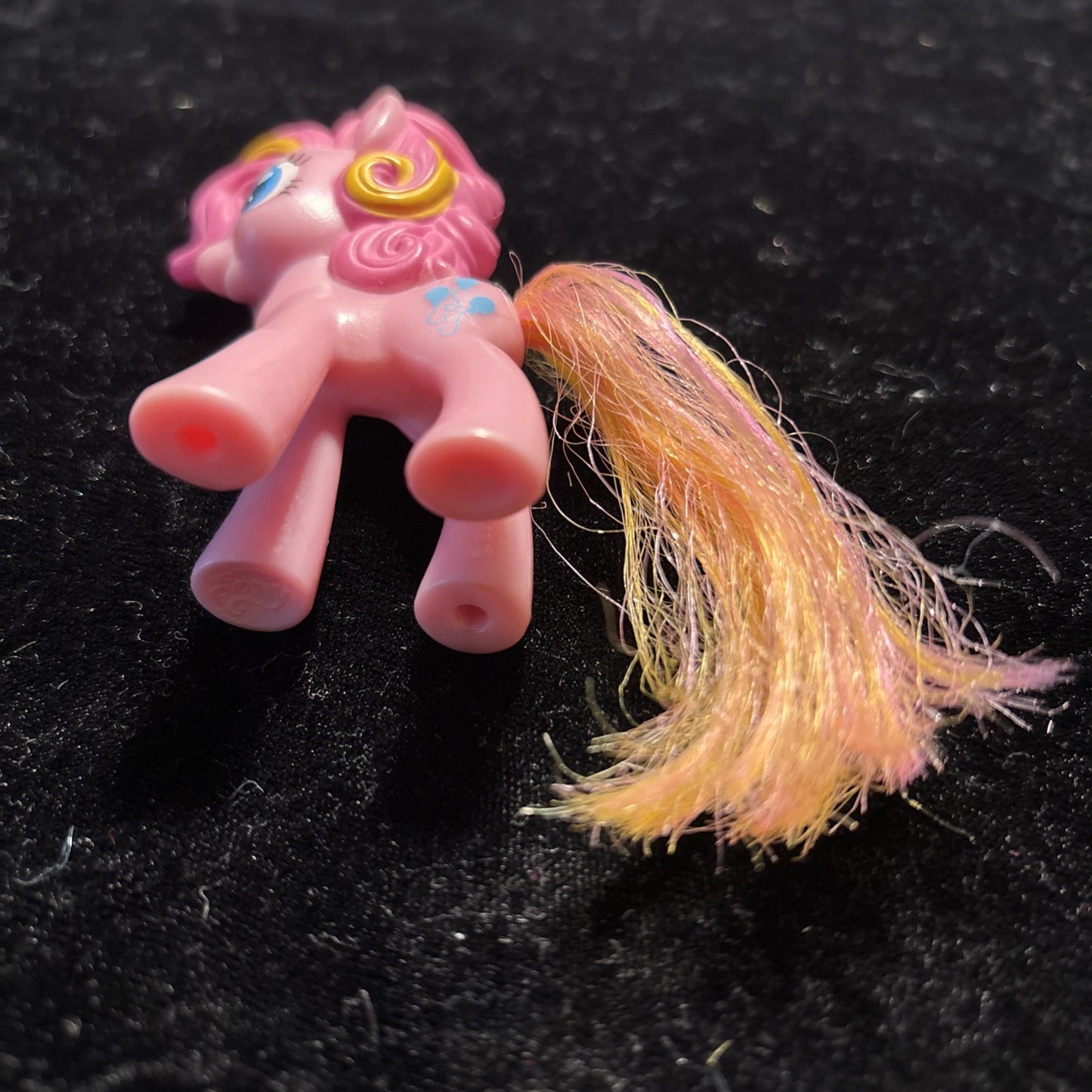 My Little Pony Pinkie Pie Brushable Hair 3" Figure MLP Pink & Yellow