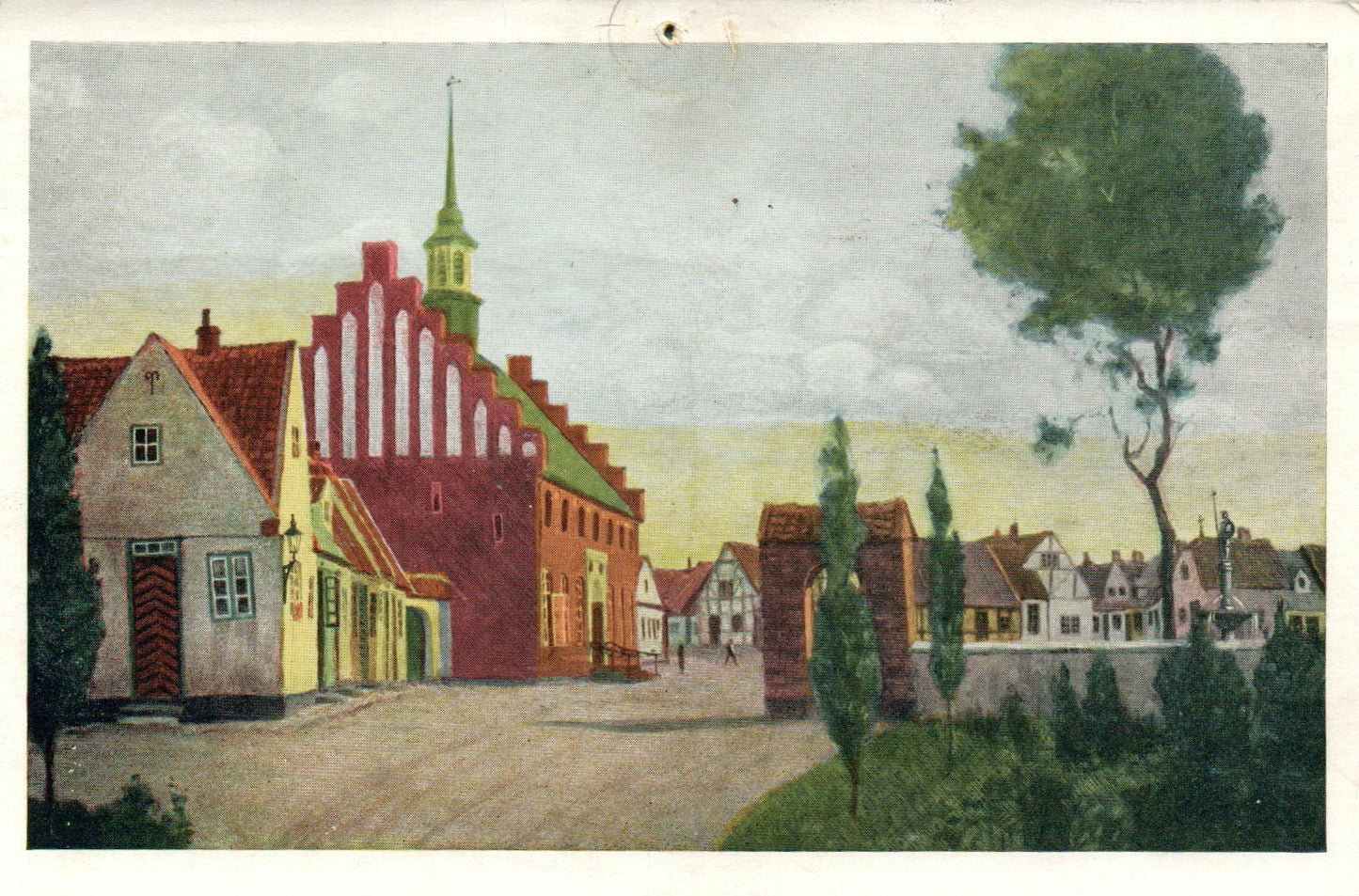 Den Danske Landsby Scapboro  Maine ME Postcard