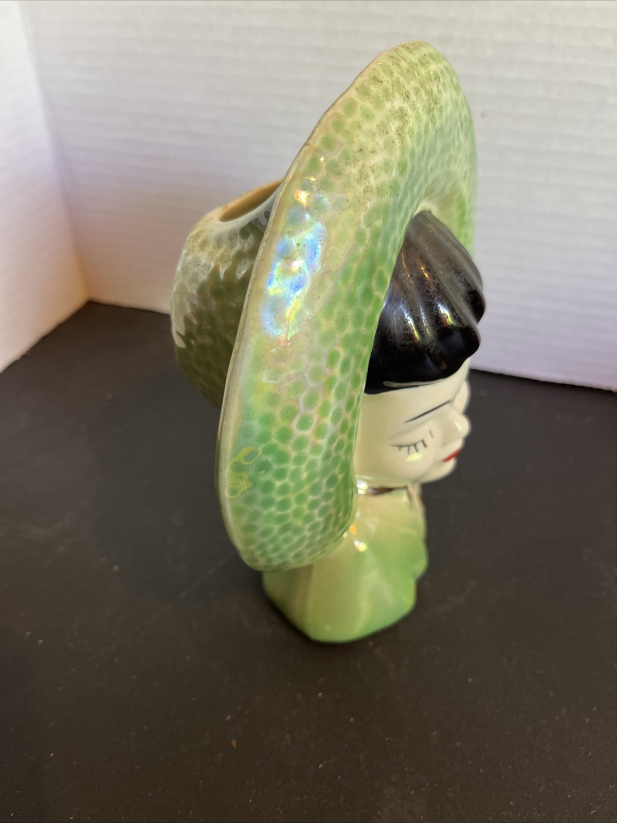 Vintage Lady Head Vase Glamour Girl Wall Pocket