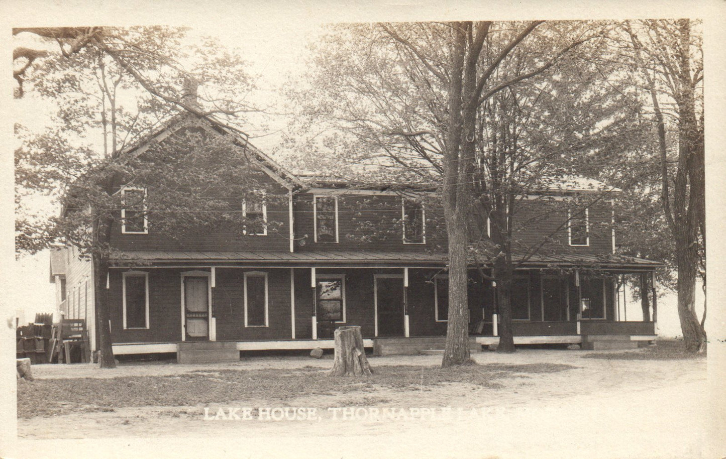 Lake House Thornapple Lake, Hastings MI Mich Michigan Postcard, Real Photo