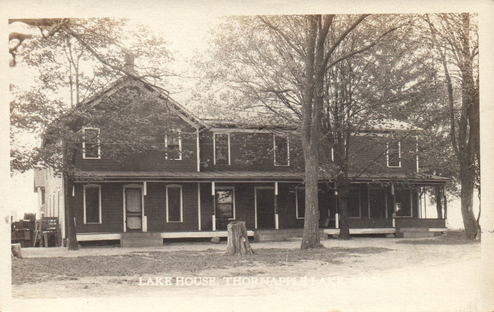 Lake House Thornapple Lake, Hastings MI Mich Michigan Postcard, Real Photo