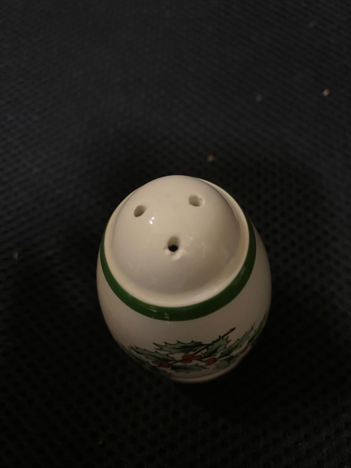 Vintage Spode Salt & Pepper Shakers With Christmas Tree and Holly on Them