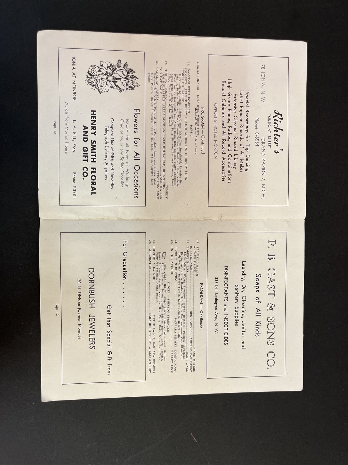 Vintage 17th Annual Dance Review "Variations of the Dance" Grand Rapids, MI