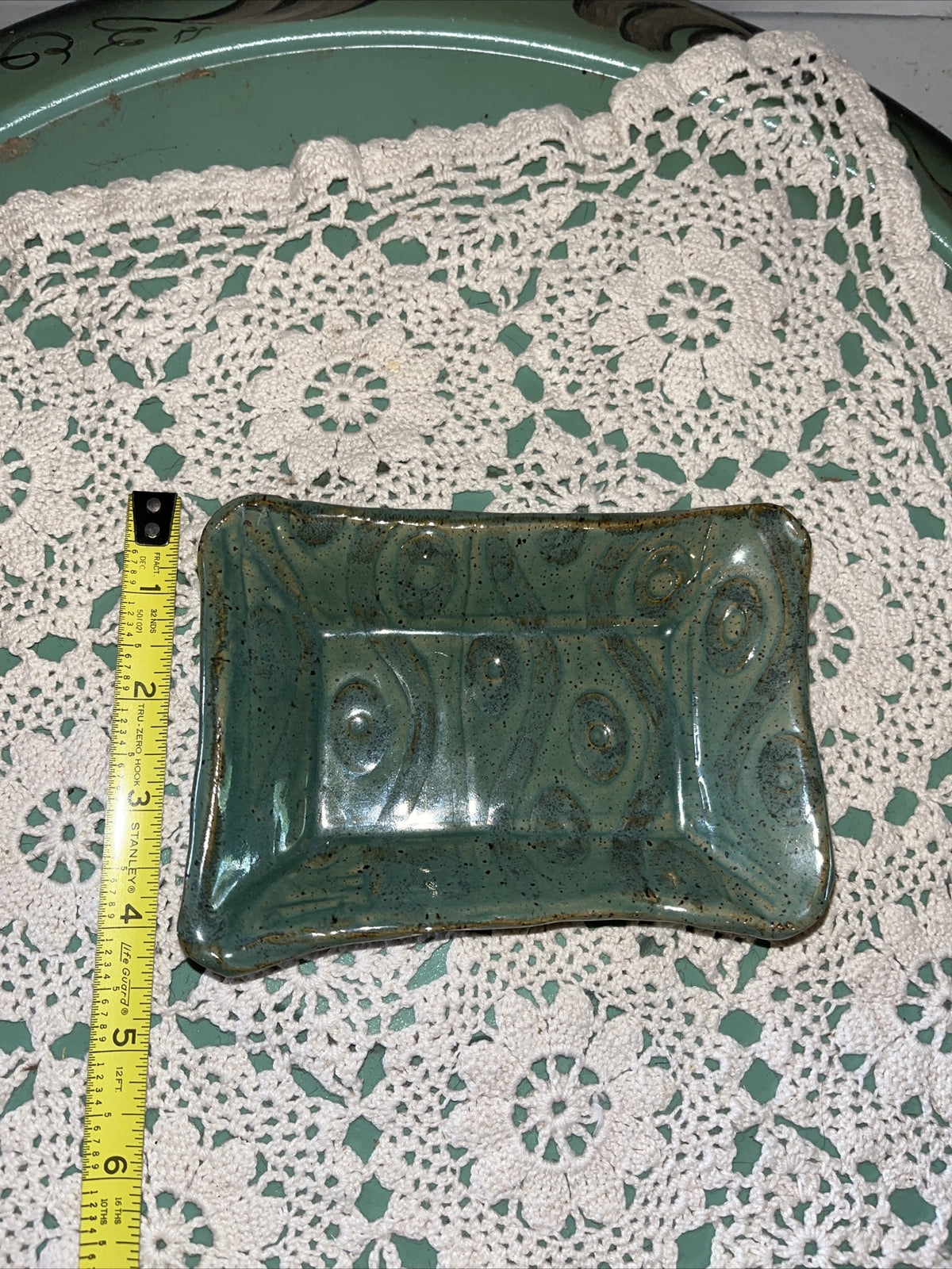 Studio Art Pottery Trinket Dish / Soap Dish  USA Made 5"