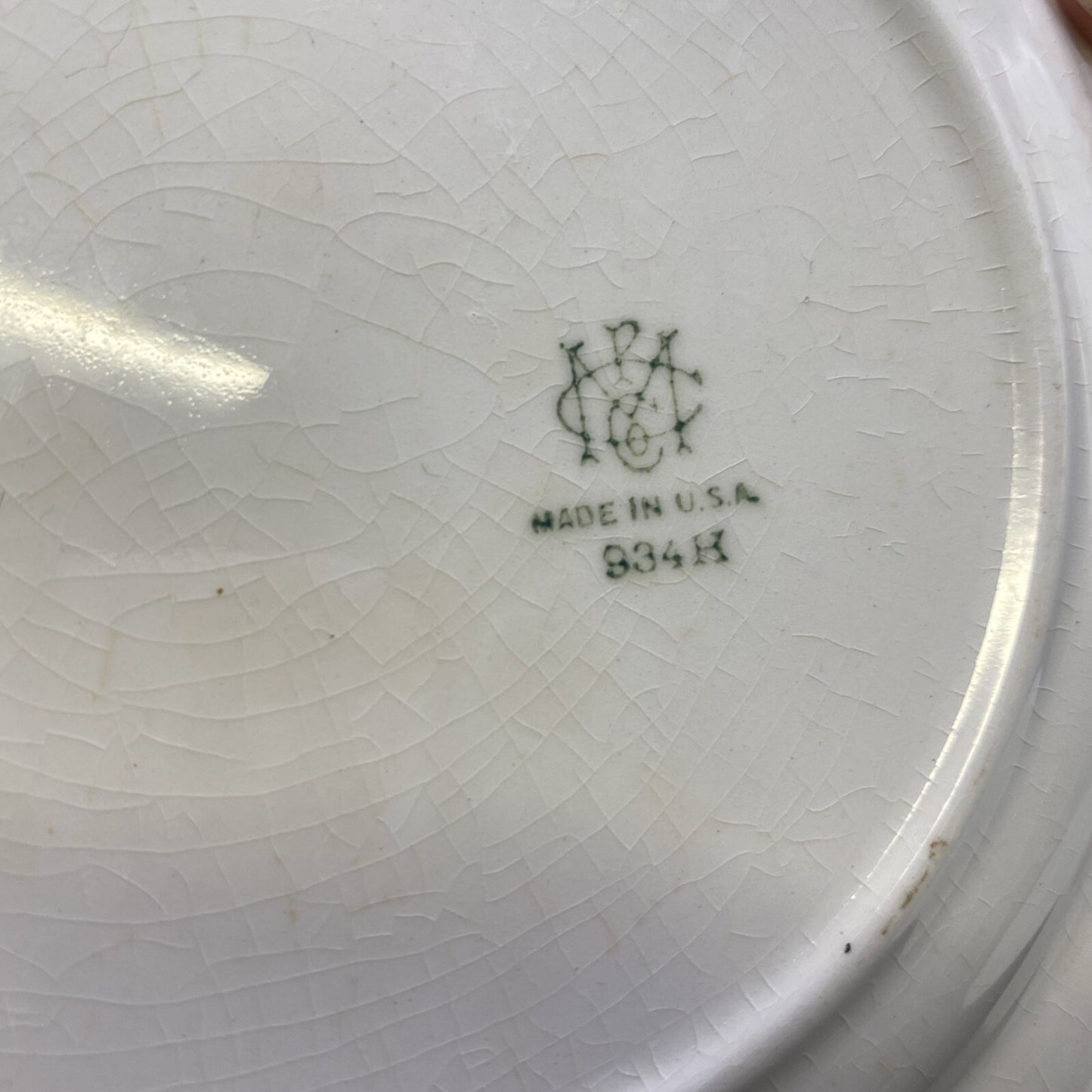 RARE Lot of 4 1930's Petalware Mount Clemens White Plates Salad Bread Desert