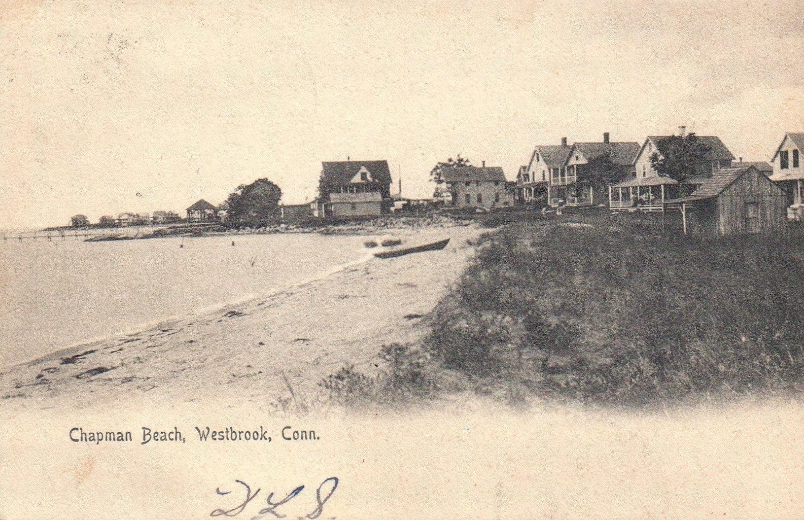 Chapman Beach in Westbrook  CT Connecticut Postcard