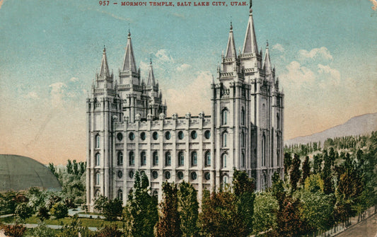 957 Mormon Temple Salt Lake City  UT Utah Postcard
