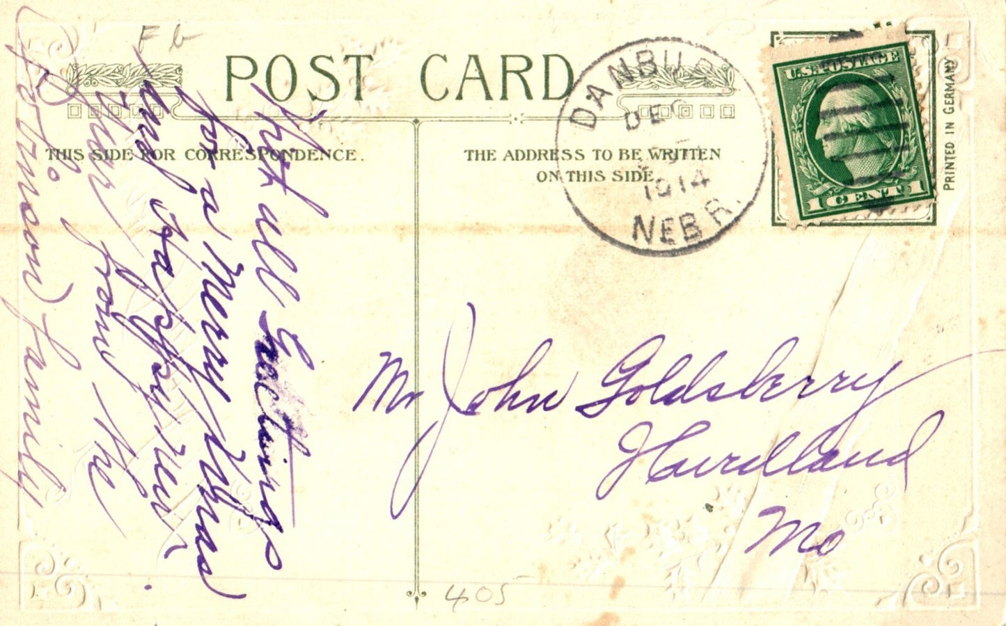 John Winsch A Joyful Christmas Snowy Home with Boy Vintage Postcard