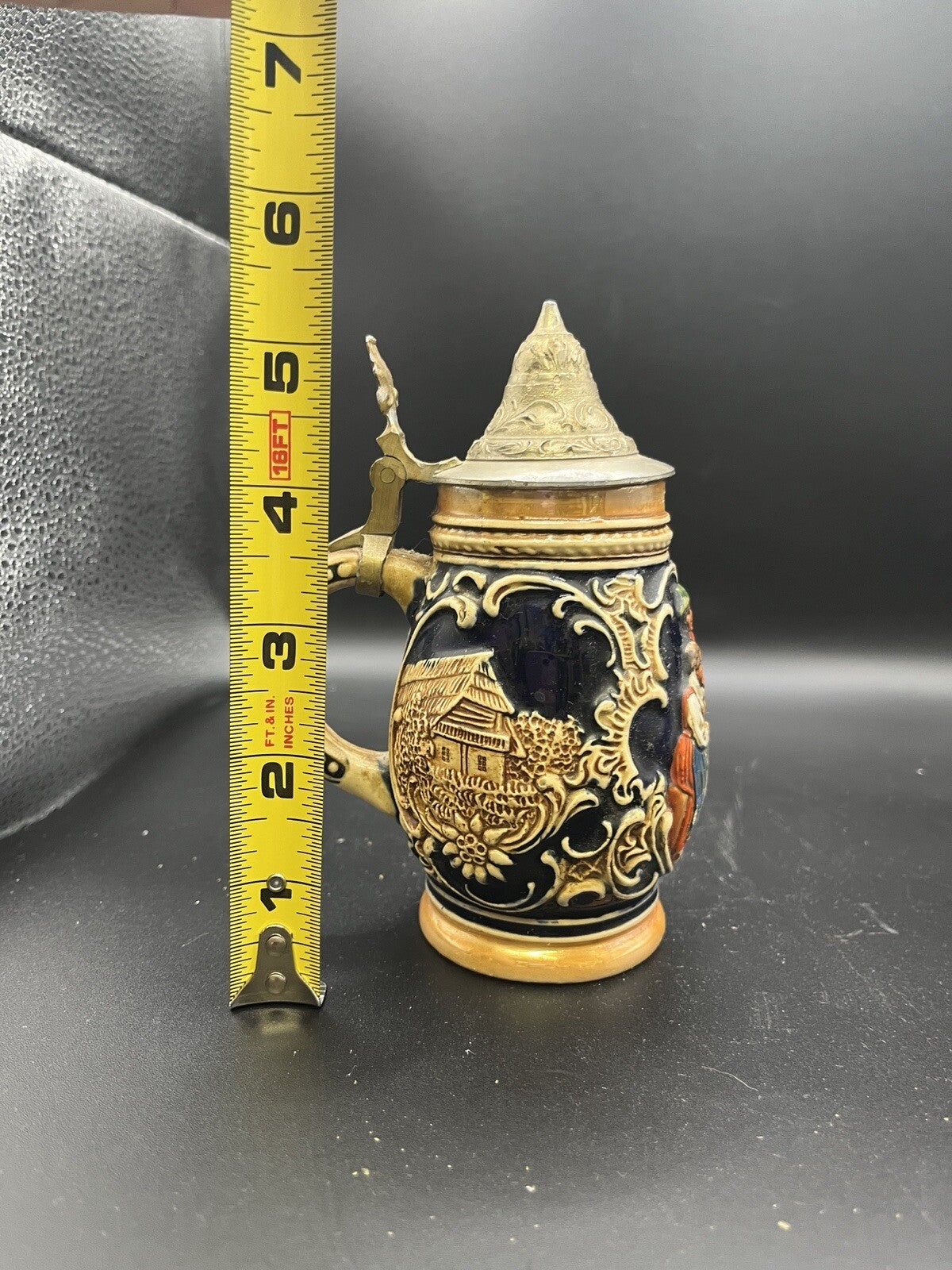 Vintage Marzi Remy Lidded Beer Stein Heidelberg Perkeo Fass Germany