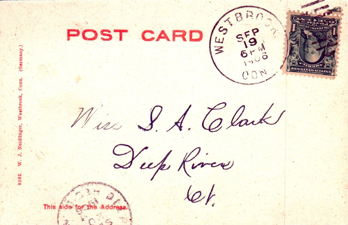 Chapman Beach in Westbrook  CT Connecticut Postcard