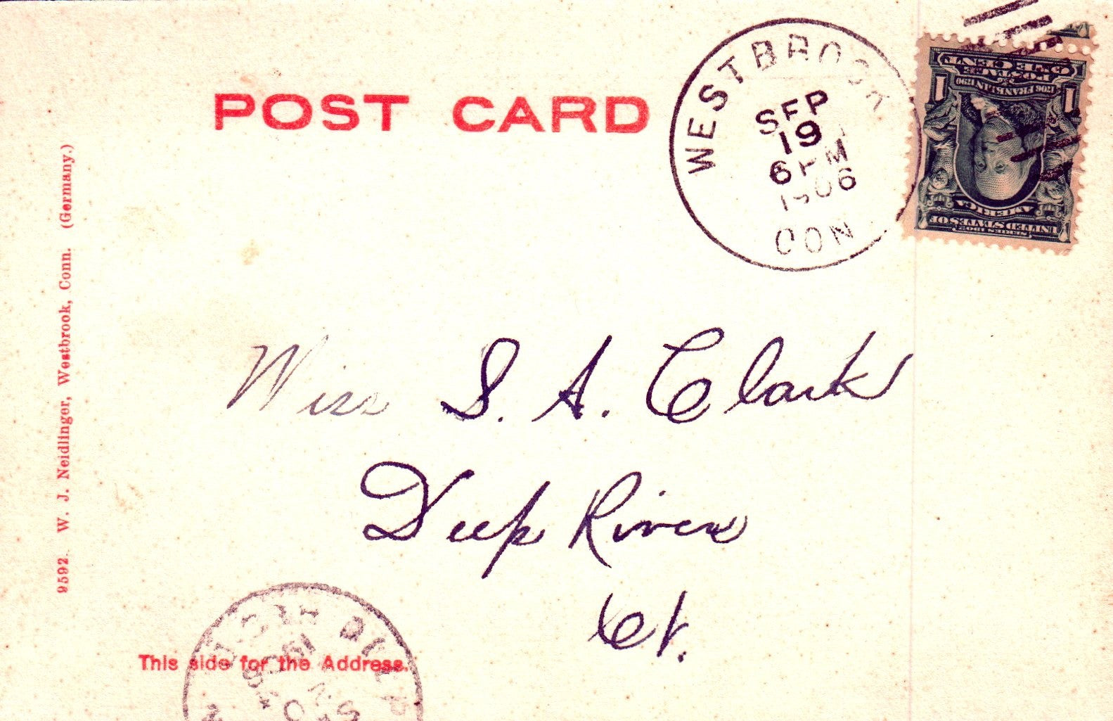 Chapman Beach in Westbrook  CT Connecticut Postcard