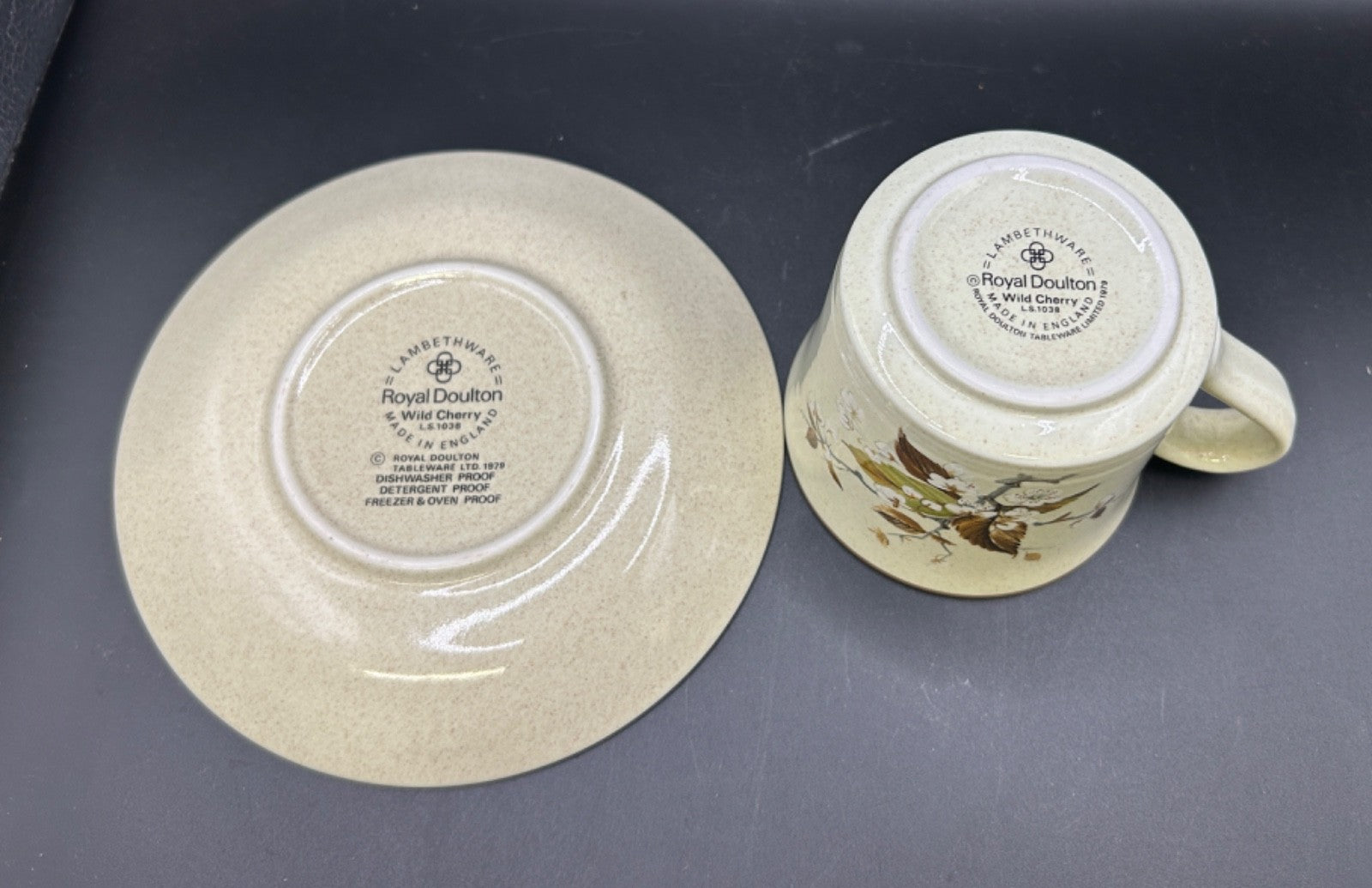 Royal Doulton WILD CHERRY Cup & Saucer Made in England Lambethware 1979