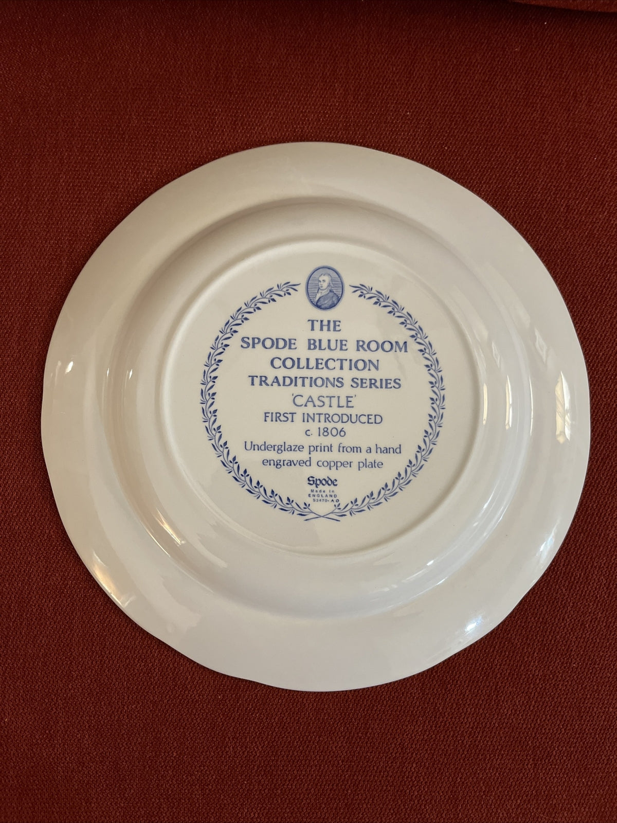 Vintage Spode Blue Room Collection Traditions Series Castle Plate