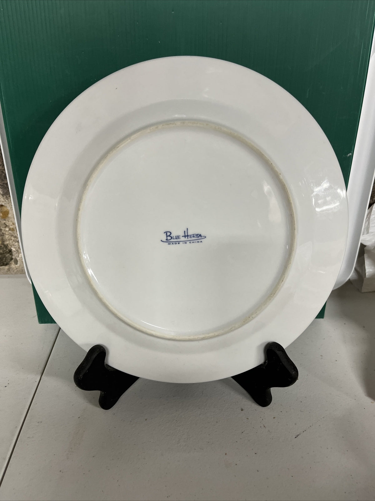 BLUE HERON CHINA - Dinner Plate- BLUE IMARI STYLE FLORAL, BIRDS