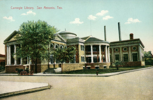 Carnegie Library San Antonio  Tex Texas TX Postcard  
