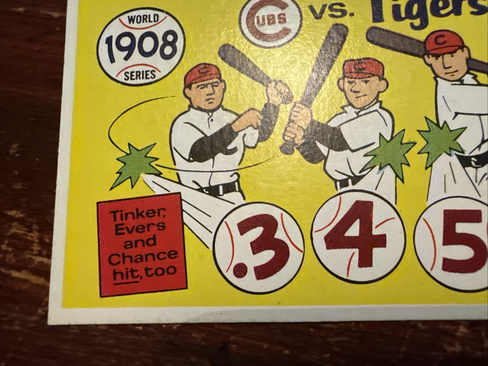 1968 Fleer Cubs Vs Tigers x 1908 World Series Baseball card