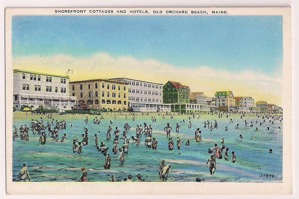 Shorefront Cottages and Hotels Old Orchard Beach ME Maine  Postcard