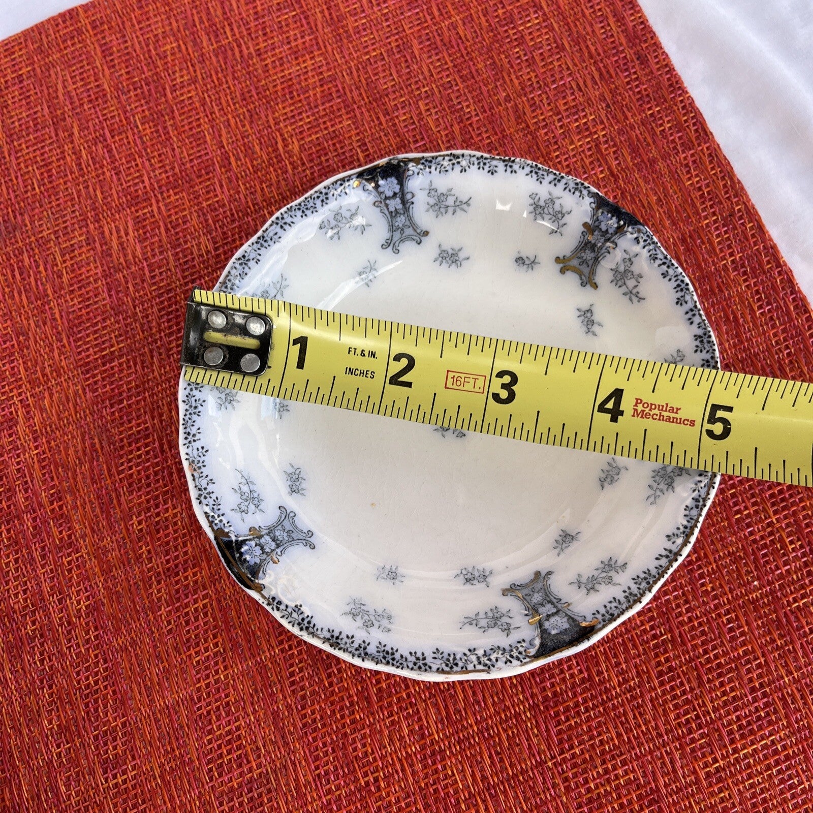 Retired J& G Meakin Hanley England Flo- Blue Fruit Bowl 5.25” - 1907