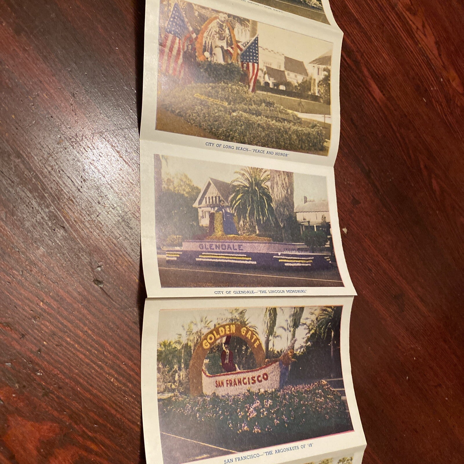 1941 Tournament Of Roses Rose bowl Parade Floats CA California Postcard Folder