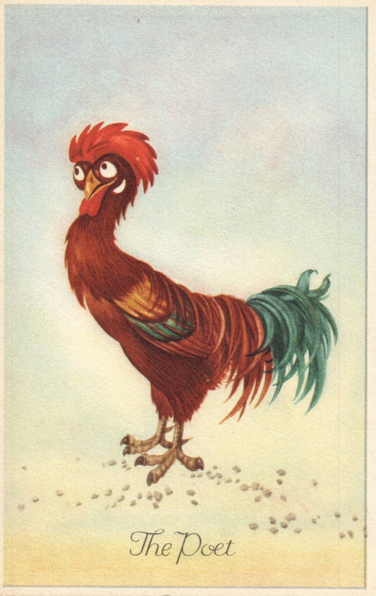 Chicken Rooster Artist Signed Leon Davidson Bird Animals Postcard 3