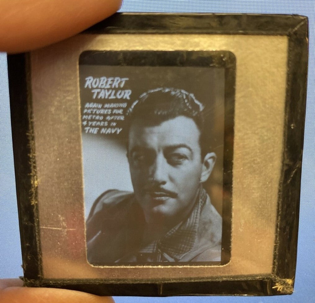 Robert Taylor Original 2 x 2 black white slide Promotional photo Metro Navy 