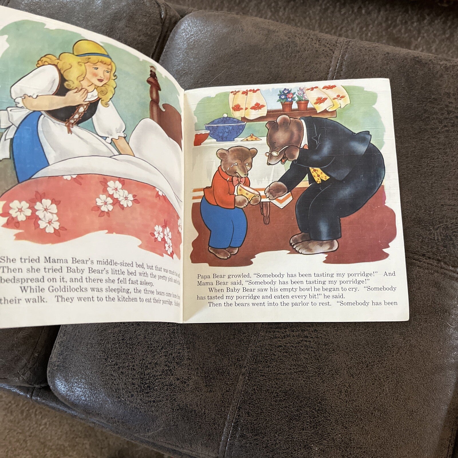 The Three Bears Cloth-Like #2362 Saalfield 1941 