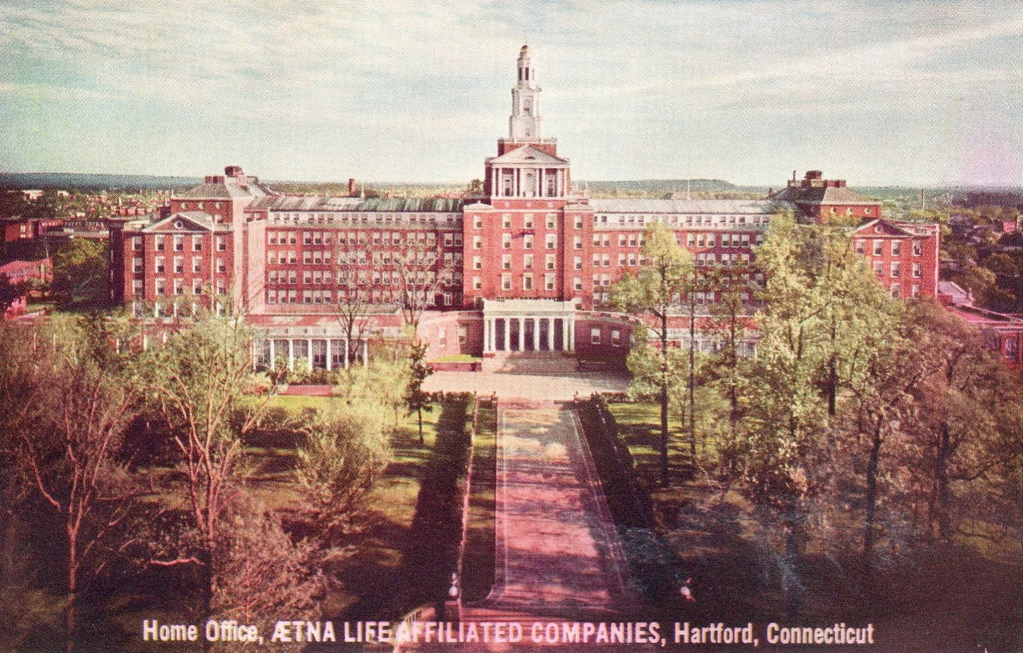 Home Office Aetna Life Affiliated Companies Hartford CT Connecticut Postcard