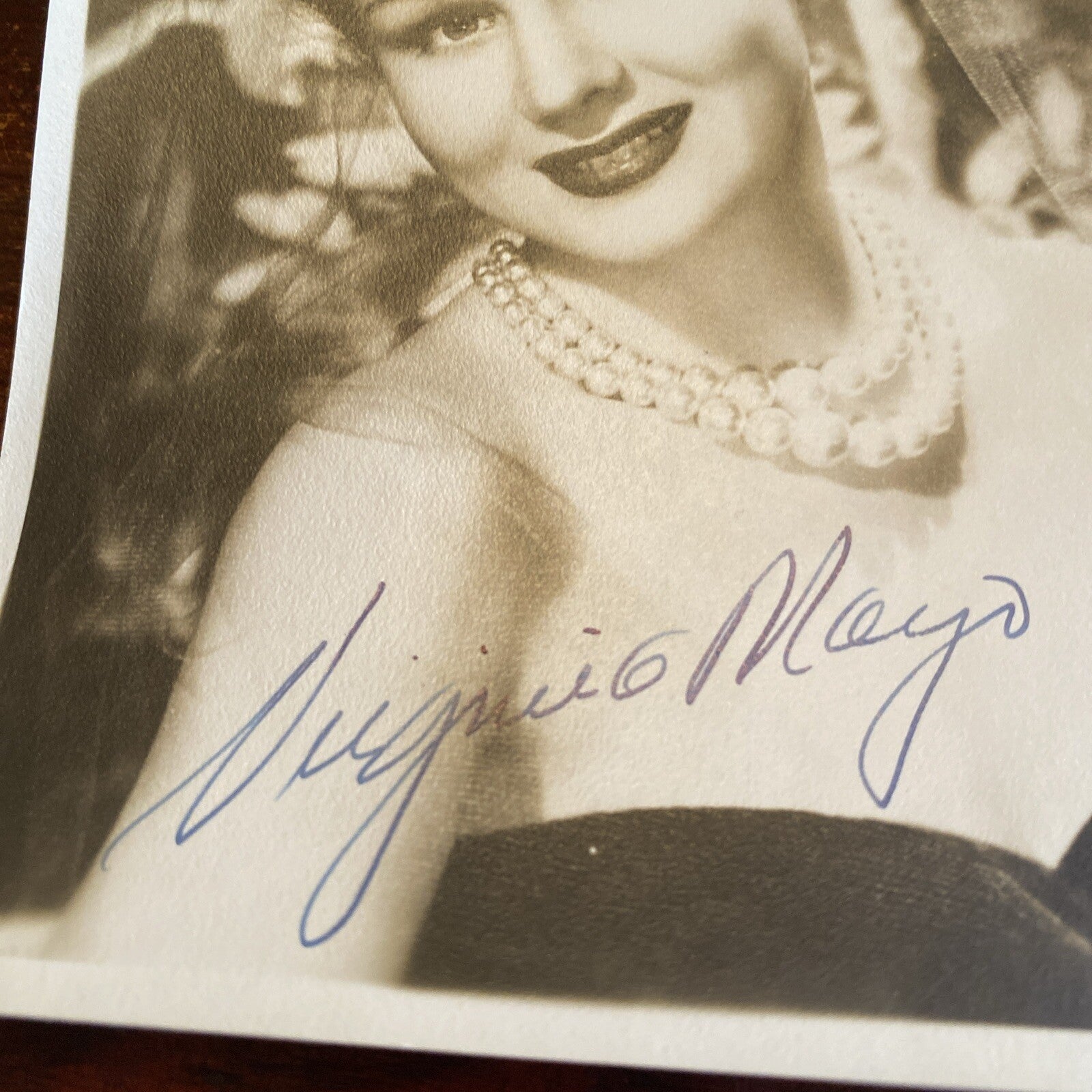Hollywood Movie Star AUTOGRAPHED INK  Real PHOTO  Virginia Mayo  Signed 5 x 7