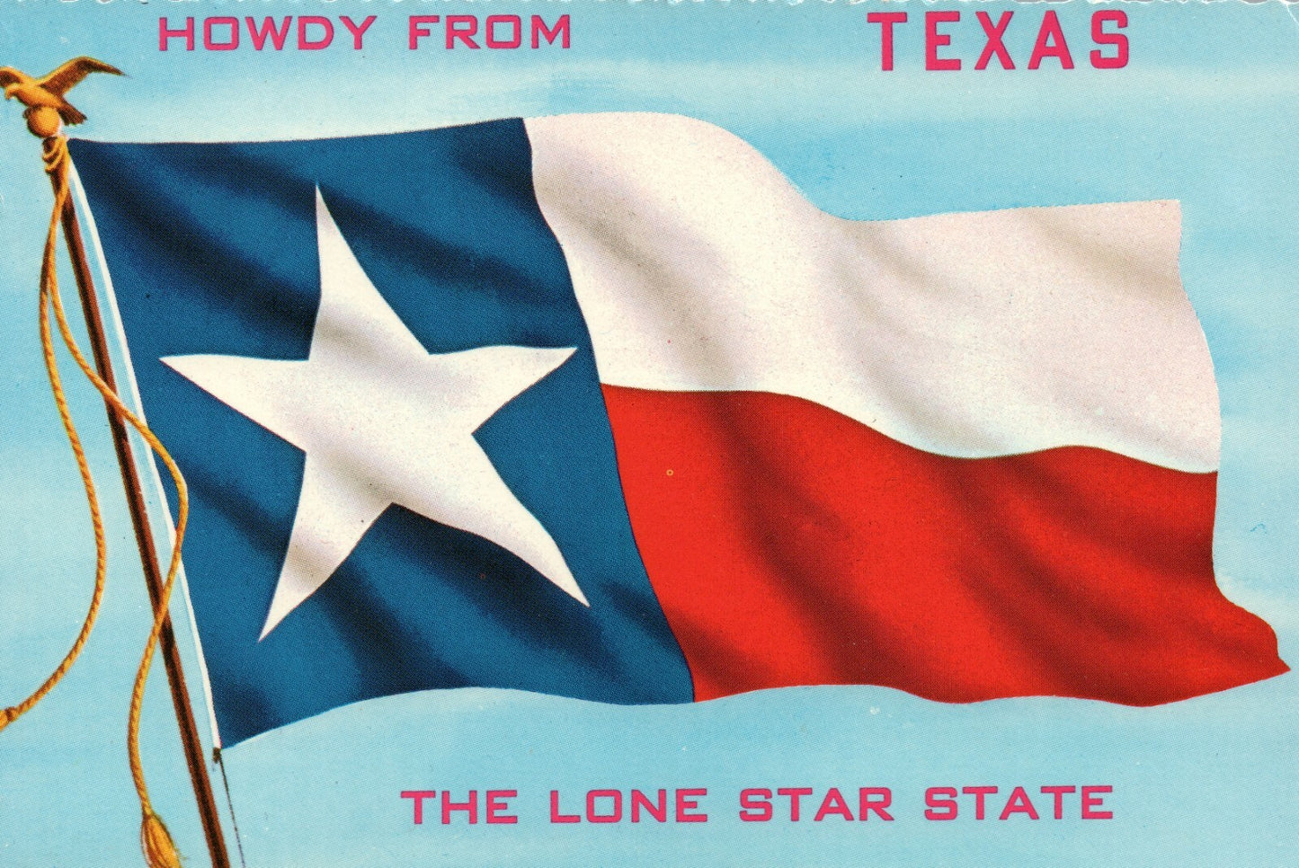 Lone Star State Flag Tex Texas TX Postcard  
