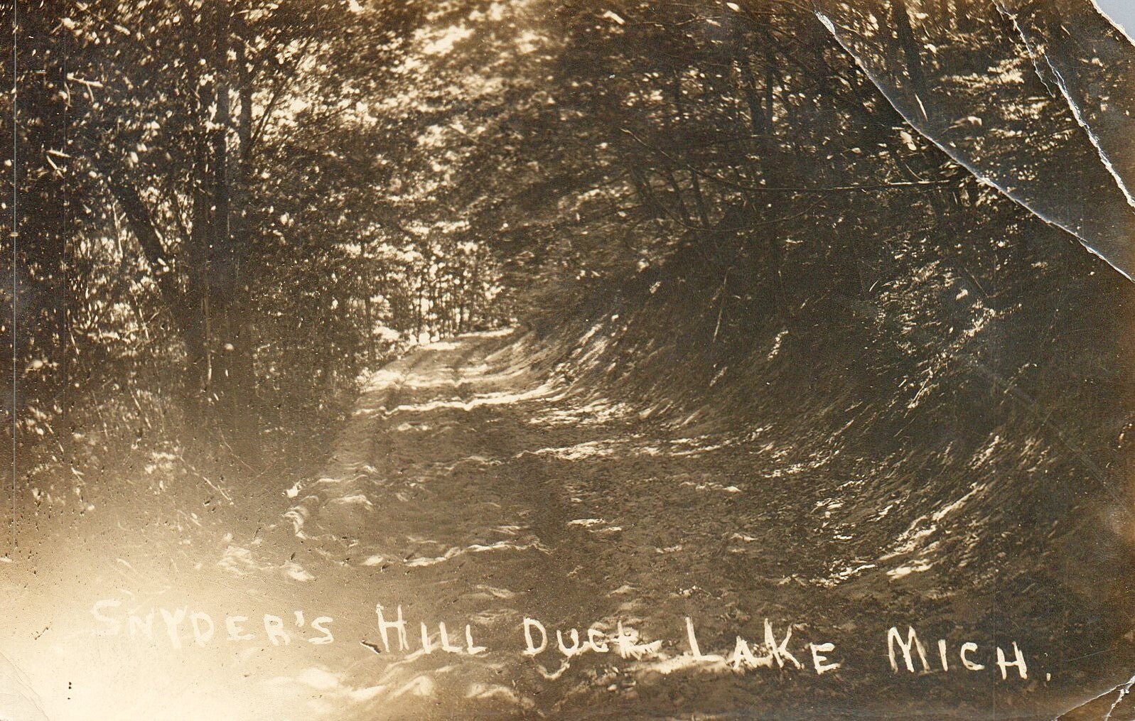 Snyder's Hill at Duck Lake Mich MI Postcards