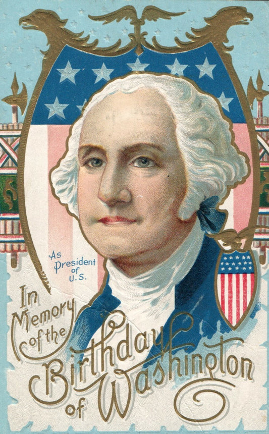 Nash Series No 1 George Washington Birthday Remembrance Patriotic Postcard