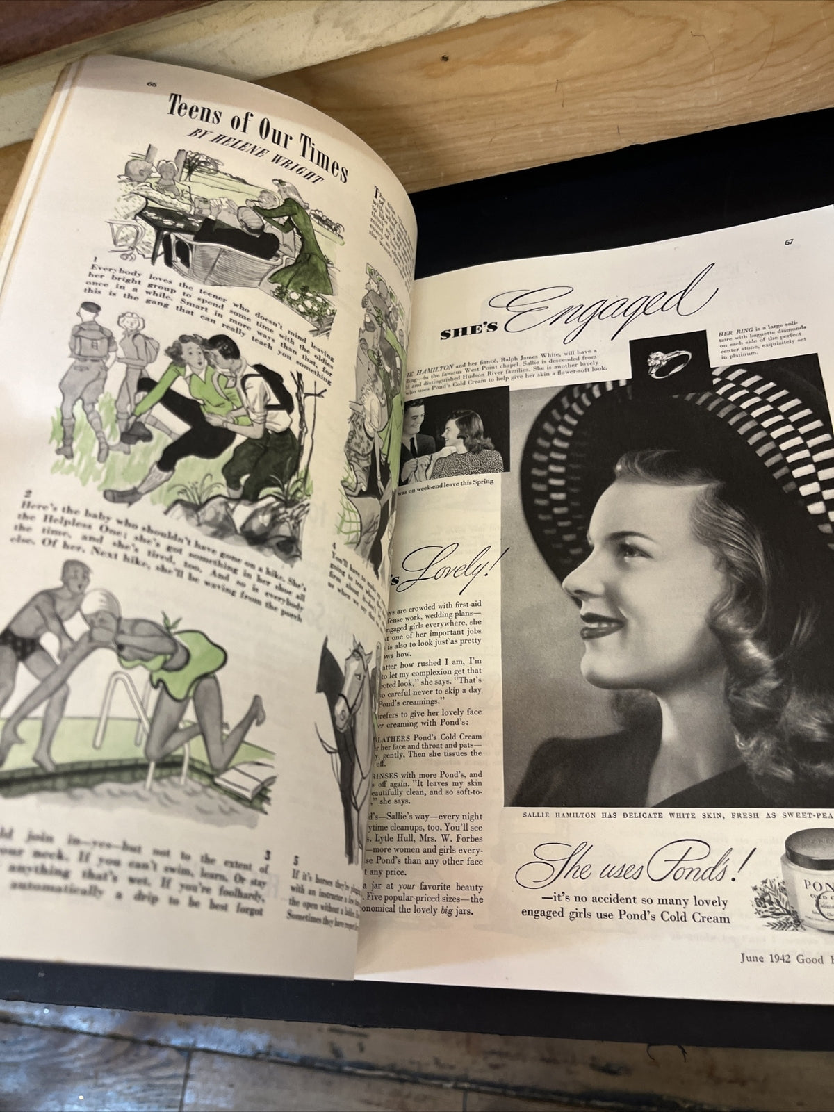 1942 JUNE GOOD HOUSEKEEPING MAGAZINE - NICE ILLUSTRATED FRONT COVER - E 3820