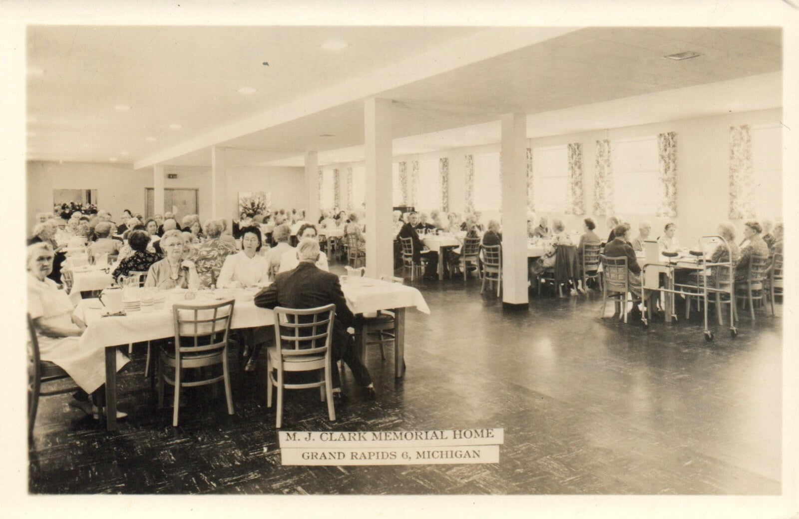 Real Photo MJ Clark Memorial Home Grand Rapids Michigan MI Postcard 