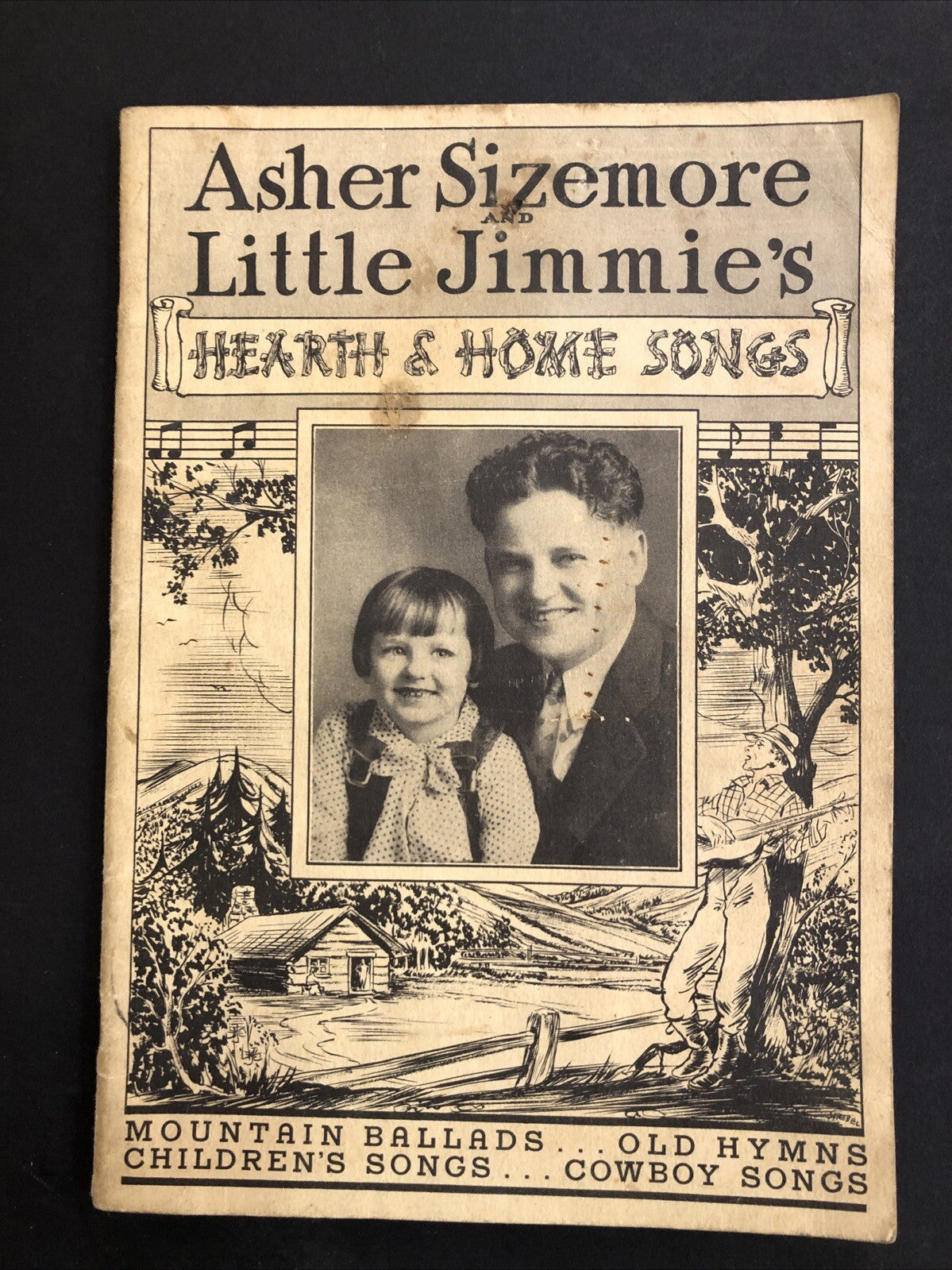 Lot of 3 booklets Asher Sizemore & Little Jimmie's, Cowboy Songs, Lucky Old Sun