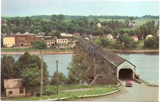 Longest Covered Bridge New Brunswick Canada Postcard