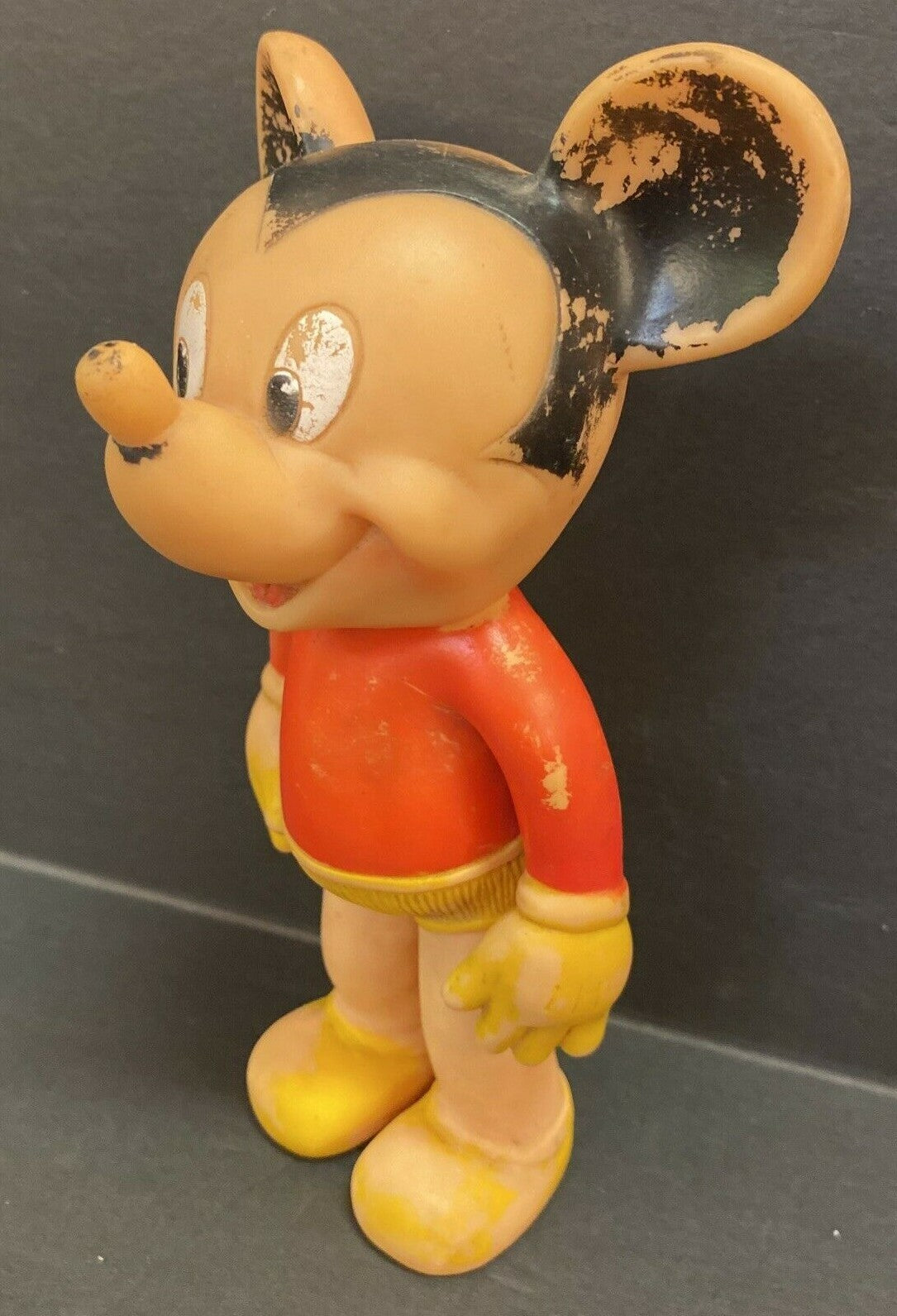 Vintage Mickey Mouse The Sun Rubber Company Toy Walt Disney Productions  8"