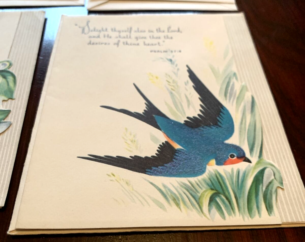 Lot of 17 Vintage Religious Greeting Cards with Embellishments