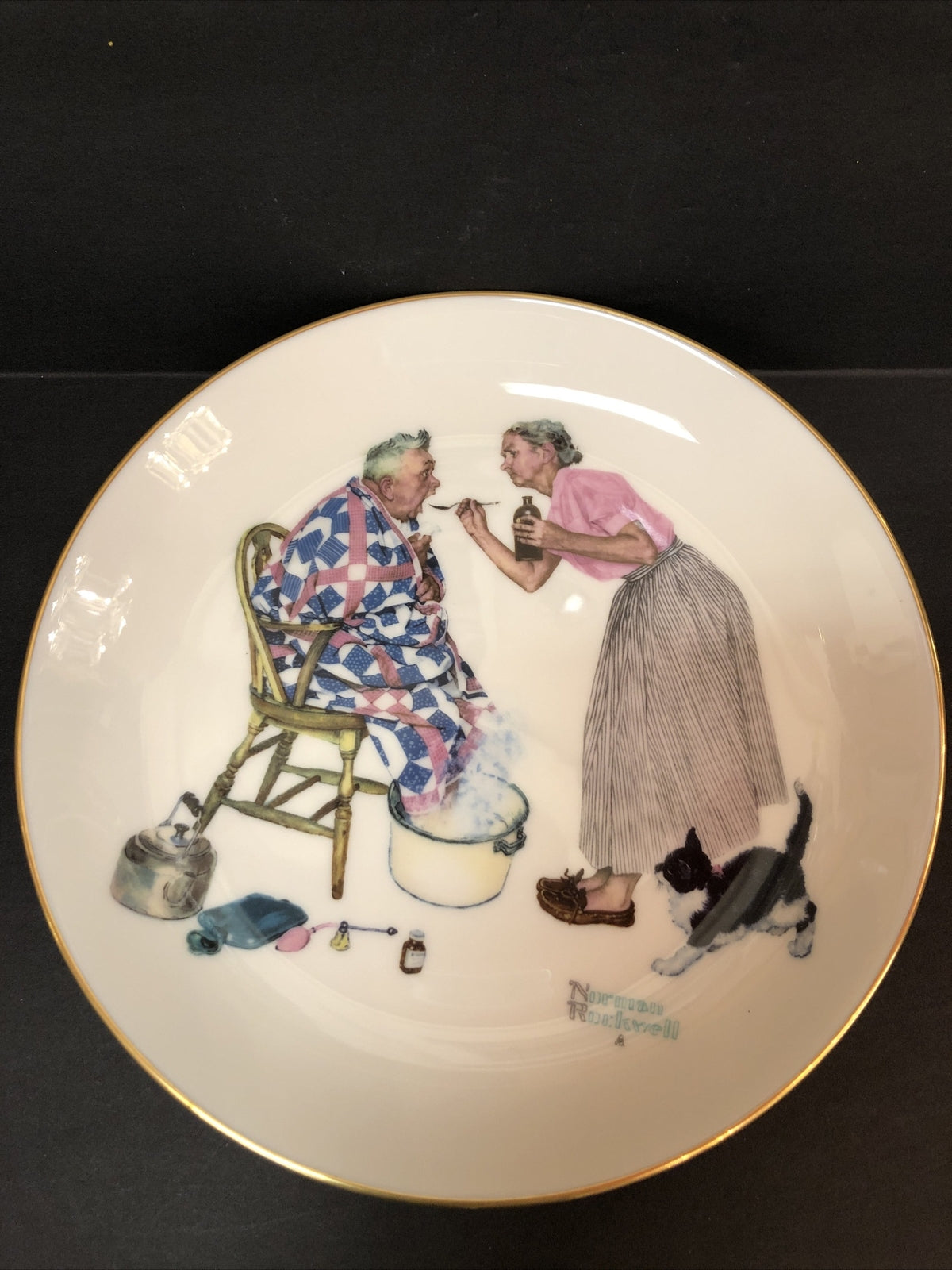  1978 Gorham Norman Rockwell Four Seasons Collector Plates Limited Edition Boxed