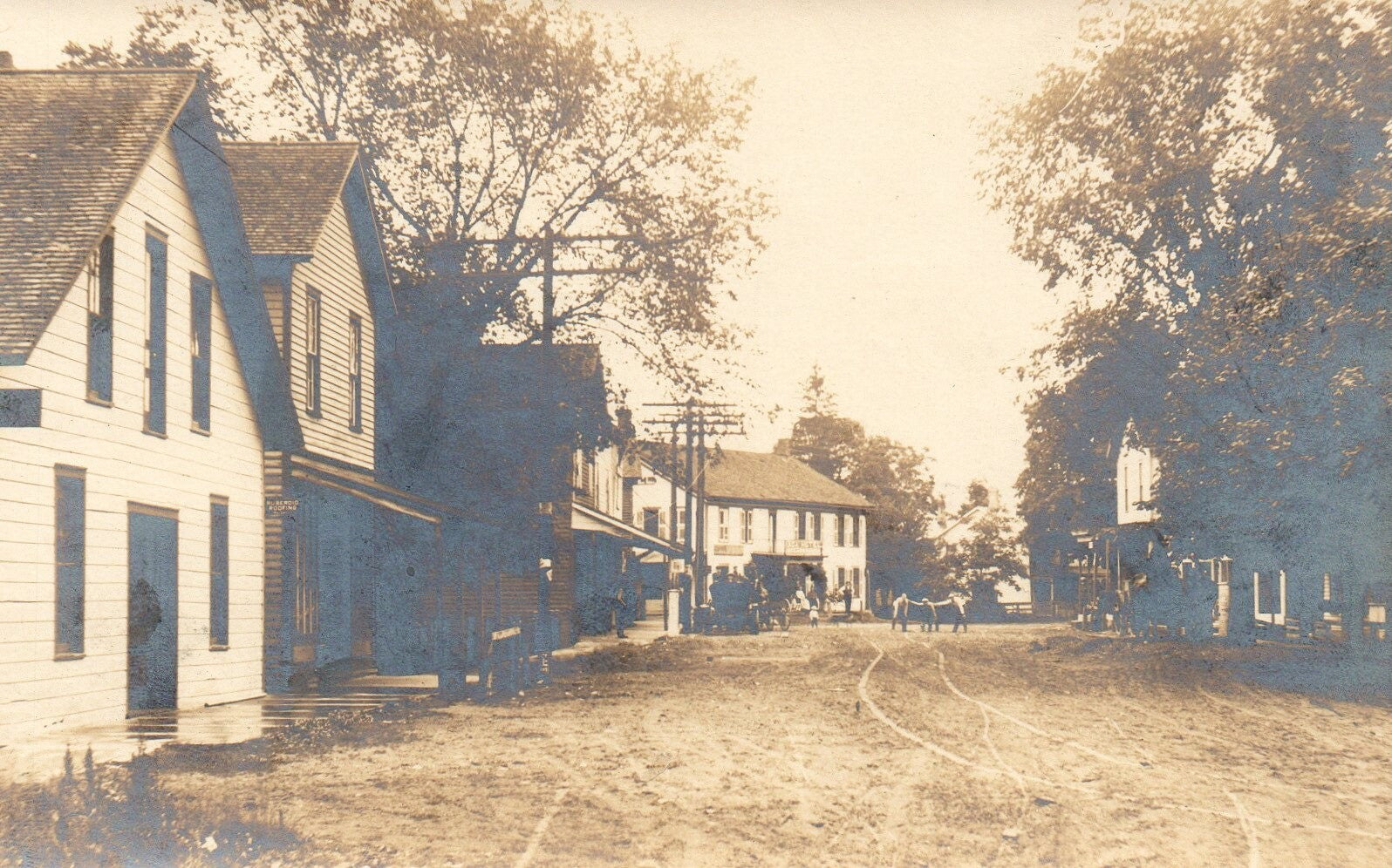RPPC Street View with Houses of Ada Michigan Mich MI Postcard
