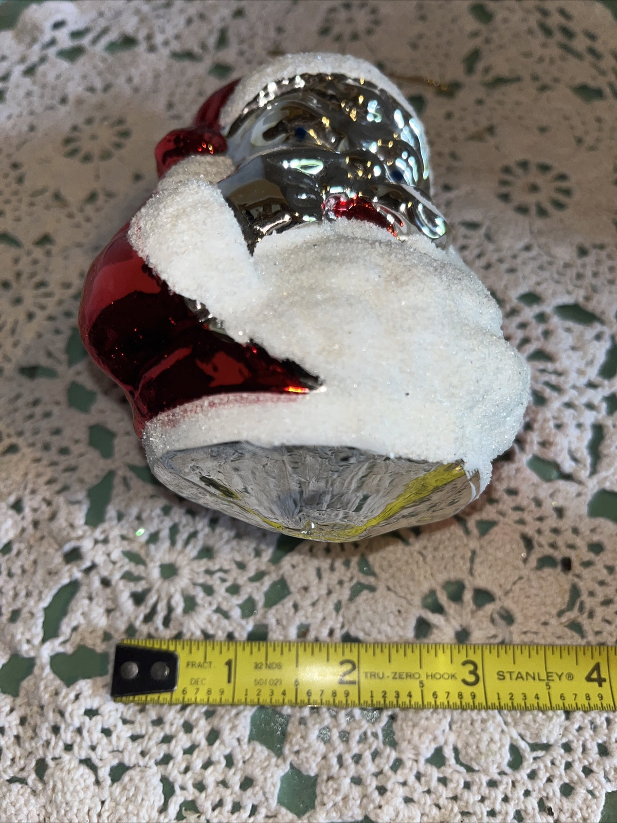 Vintage Santa Mercury Glass Christmas Ornament