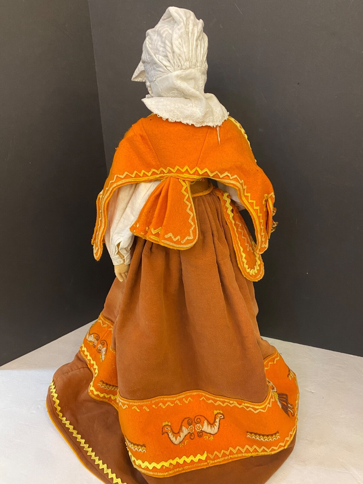 24" Vintage Lenci Collectible Felt Cloth Boudoir Doll