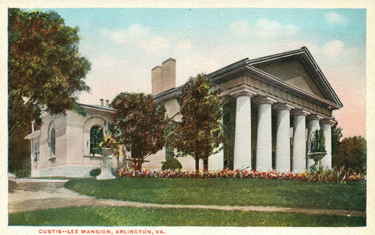 Custis Lee Mansion Arlington  VA Virginia  Postcard