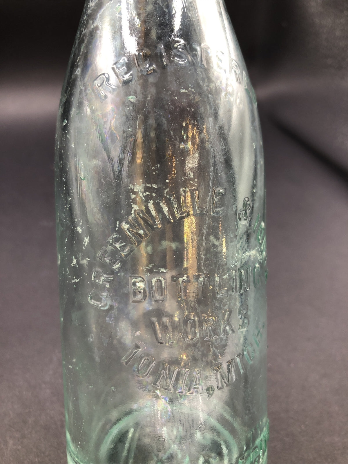 Greenville & Ionia Bottling Works Vintage 7 oz Bottle  Ionia Michigan MI MICH