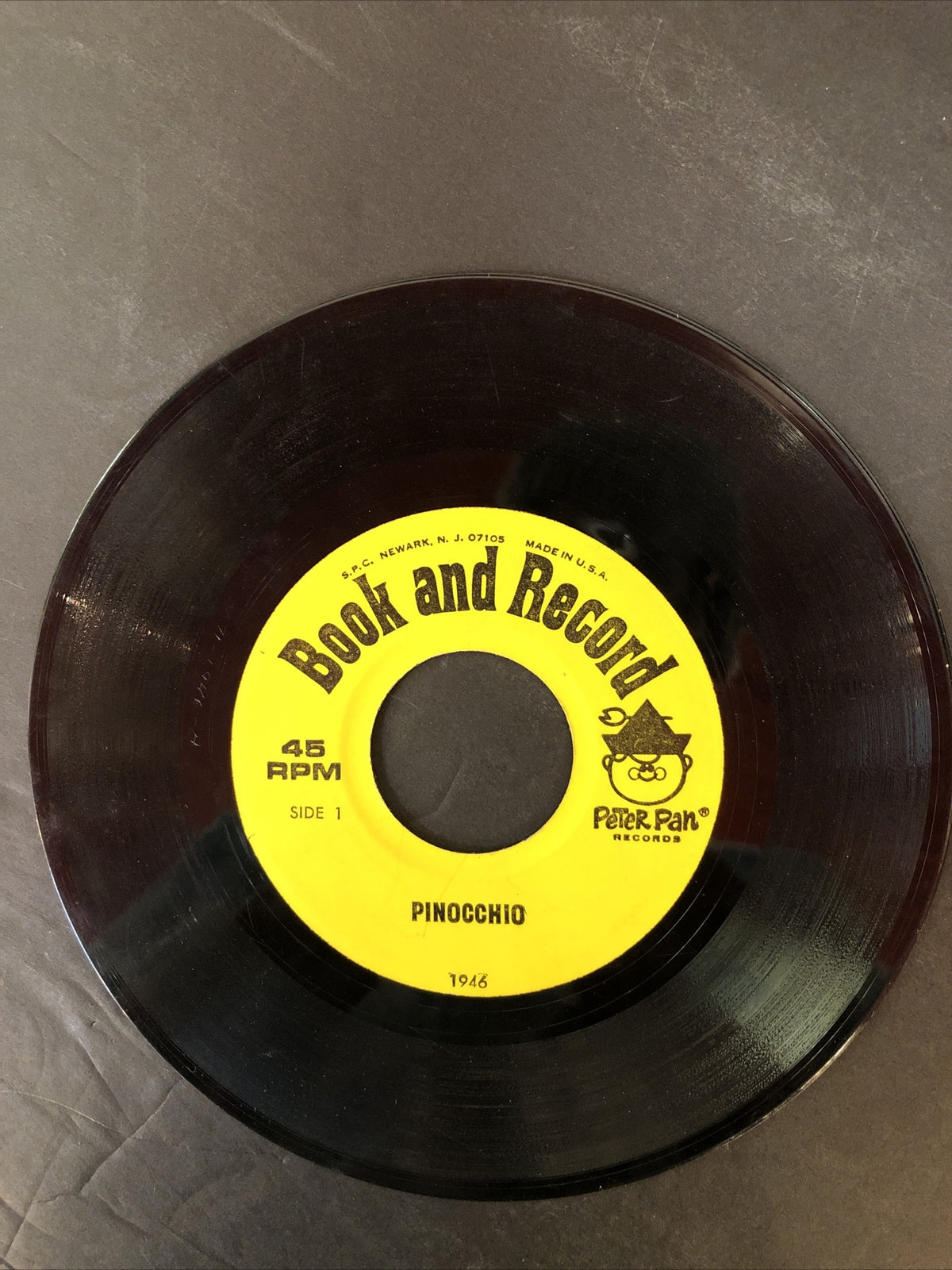 Pinocchio Book and Record PETER PAN Records #1946