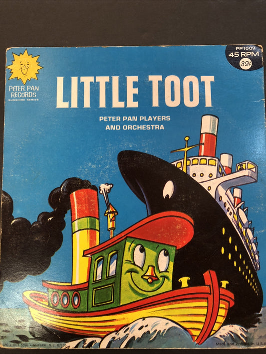 Little Toot tug boat 45 RPM Record PETER PAN Records PP1009